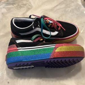 New platform glitter vans